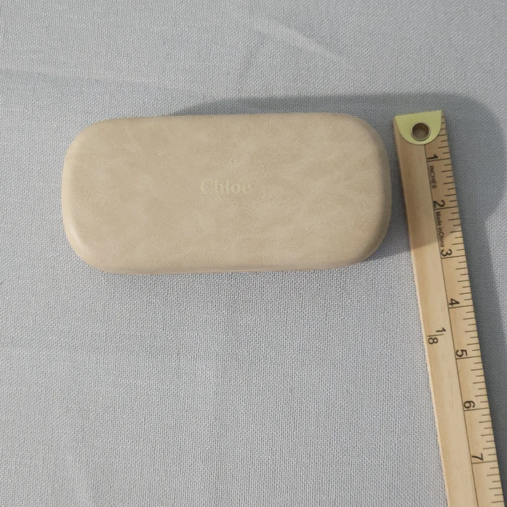 Chloé Beige Eyeglass Case Designer Sunglass‎ Hard Shell Protective Travel Case